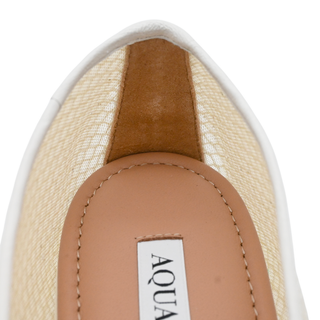 AQUAZZURA | Gioia White Mesh Cap Toe Ballet Flats