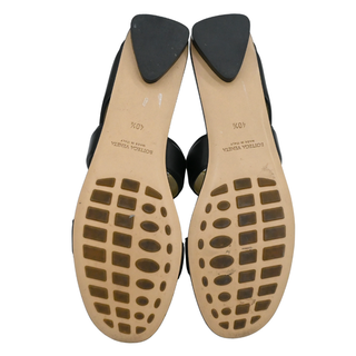 BOTTEGA VENETA | Black Leather H Band Flat Sandals