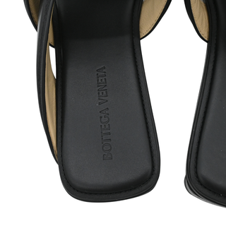 BOTTEGA VENETA | Black Leather H Band Flat Sandals