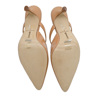 Ines Tan Patent Leather Mule Pumps