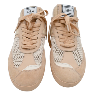Kick Light Pink Mesh & Leather Low Top Sneakers