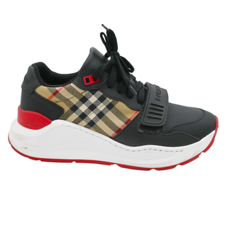 BURBERRY | Ramsey Vintage Check Red Sole Low-Top Sneakers