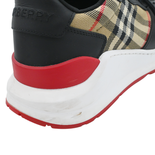BURBERRY | Ramsey Vintage Check Red Sole Low-Top Sneakers