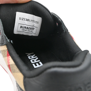 BURBERRY | Ramsey Vintage Check Red Sole Low-Top Sneakers