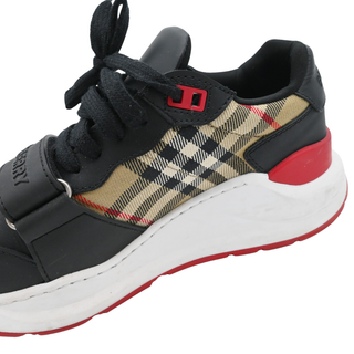 BURBERRY | Ramsey Vintage Check Red Sole Low-Top Sneakers