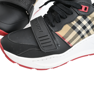 BURBERRY | Ramsey Vintage Check Red Sole Low-Top Sneakers
