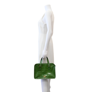 PRADA | Green St. Cocco Lucido Bauletto Top Handle Bag