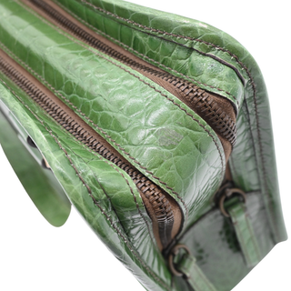 PRADA | Green St. Cocco Lucido Bauletto Top Handle Bag