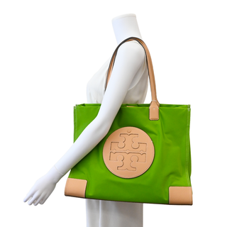 Ella Lime Green Nylon Tote Bag