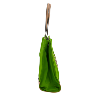 Ella Lime Green Nylon Tote Bag