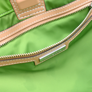Ella Lime Green Nylon Tote Bag