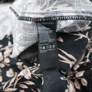 Mockingbird Belted Floral Linen Midi Dress