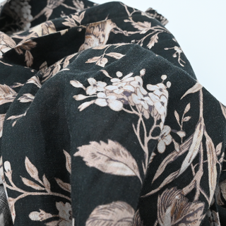 Mockingbird Belted Floral Linen Midi Dress
