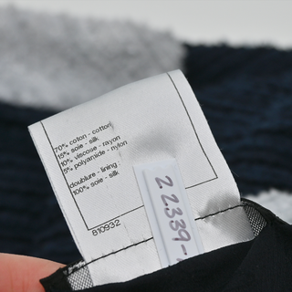 CHANEL | Navy White Fantasy Tweed Shift Dress