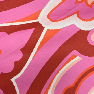 Pink Multi-Print Silk Bermuda Shorts