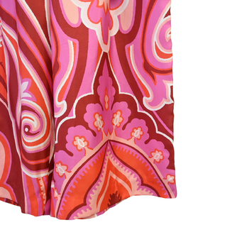 Pink Multi-Print Silk Bermuda Shorts