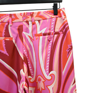 Pink Multi-Print Silk Bermuda Shorts