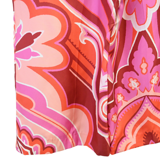 Pink Multi-Print Silk Bermuda Shorts