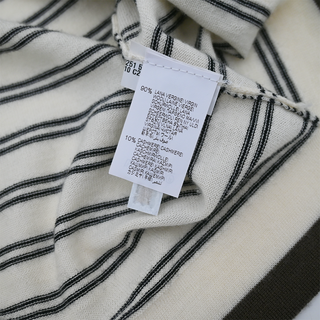 BRUNELLO CUCINELLI | Cashmere Striped Short Sleeve Sweater Top