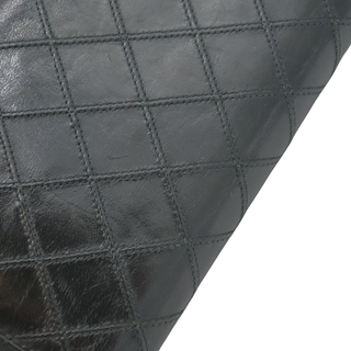 Black Quilted Lambskin Long Zip Around Wallet