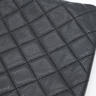 Black Caviar Quilted O-Case Zip Pouch Large