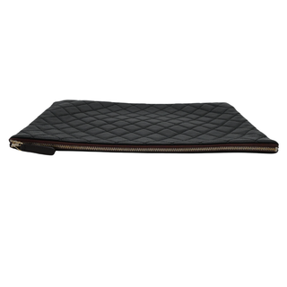 Black Caviar Quilted O-Case Zip Pouch Large