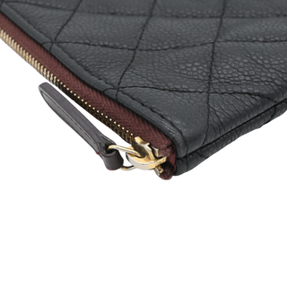 Black Caviar Quilted O-Case Zip Pouch Large