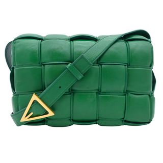 BOTTEGA VENETA | Green Padded Cassette Leather Crossbody Bag