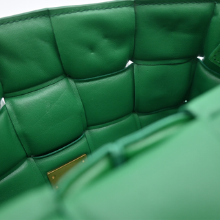 Green Padded Cassette Leather Crossbody Bag