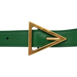 Green Padded Cassette Leather Crossbody Bag