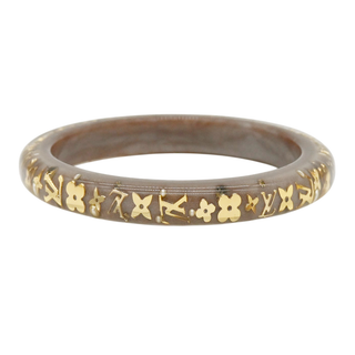 Taupe Resin Monogram Inclusion Bangle