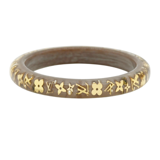 LOUIS VUITTON | Taupe Resin Monogram Inclusion Bangle