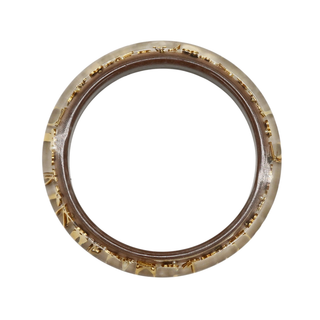 Taupe Resin Monogram Inclusion Bangle