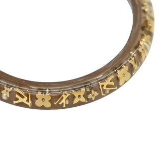 LOUIS VUITTON | Taupe Resin Monogram Inclusion Bangle