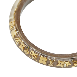 LOUIS VUITTON | Taupe Resin Monogram Inclusion Bangle