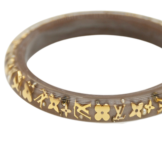 LOUIS VUITTON | Taupe Resin Monogram Inclusion Bangle