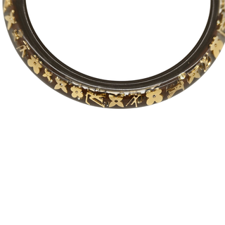 Brown Resin Monogram Inclusion Bangle