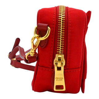 PRADA | Red Bow Tessuto Fiocco Nylon Crossbody Bag