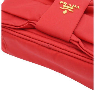PRADA | Red Bow Tessuto Fiocco Nylon Crossbody Bag