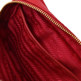 PRADA | Red Bow Tessuto Fiocco Nylon Crossbody Bag