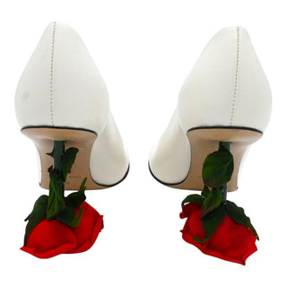 Toy Leather Rose Heel Pumps