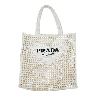 PRADA | White Crochet Tote Bag