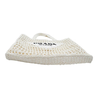 PRADA | White Crochet Tote Bag