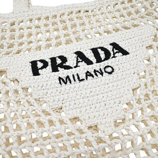 PRADA | White Crochet Tote Bag