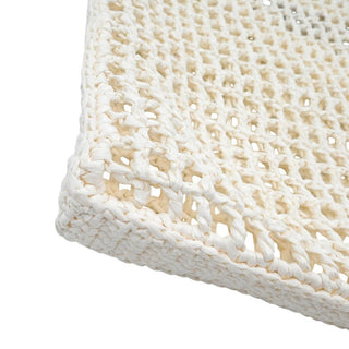 PRADA | White Crochet Tote Bag