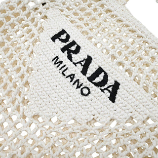 PRADA | White Crochet Tote Bag
