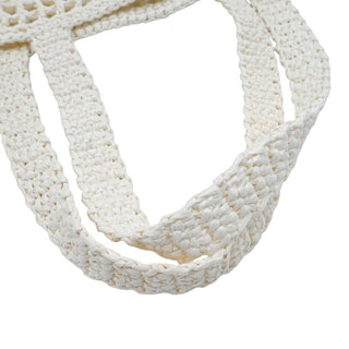 PRADA | White Crochet Tote Bag