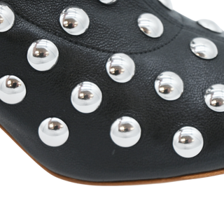 Apollo Studded Black Leather Booties