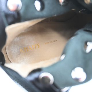 Apollo Studded Black Leather Booties
