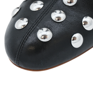 Apollo Studded Black Leather Booties